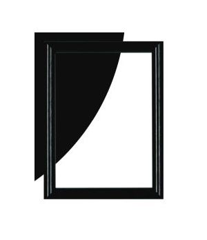 CORNICE BOMBERINO NERO LUCIDO 12NE 70X100 CRILEX