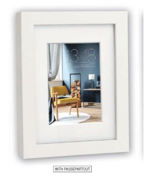 ZEP CORNICE CON PASSEPARTOUT NIKI WHITE 30X40 / 40X60 V5960W